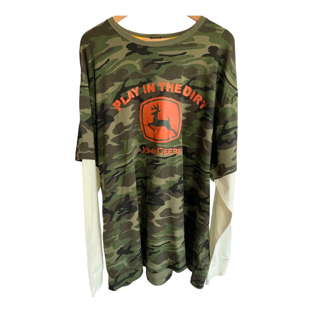John Deere Camouflage Shirt Sz XXL